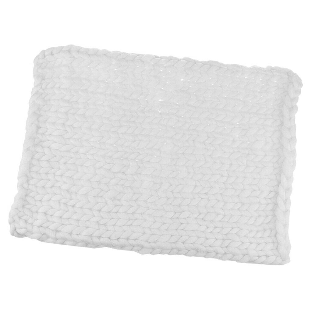 2Pcs Lovely Newborn Baby Wool Braid Blanket Stuffer Carpet Basket Photography