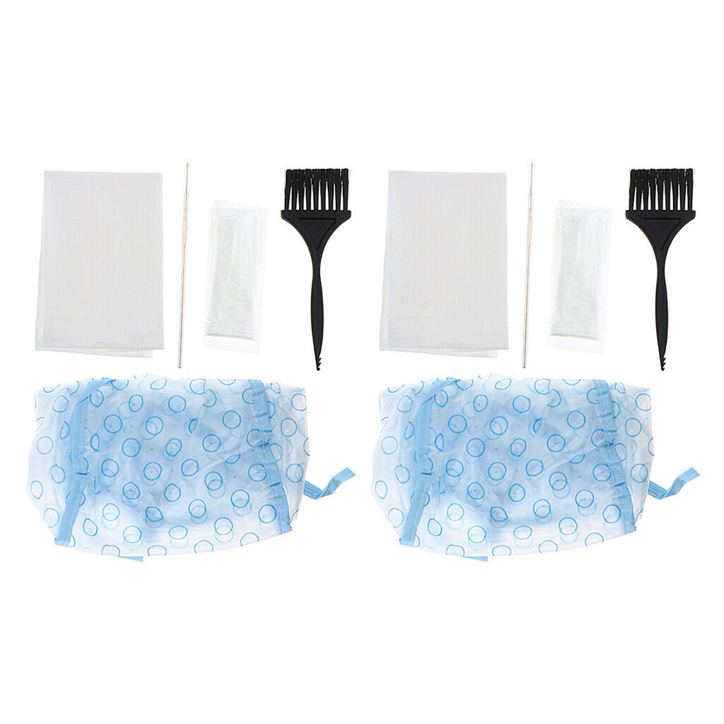 10x Hair Dye Tint Tipping   With Metal Hook Dyeing Brush Cape Apron Kits