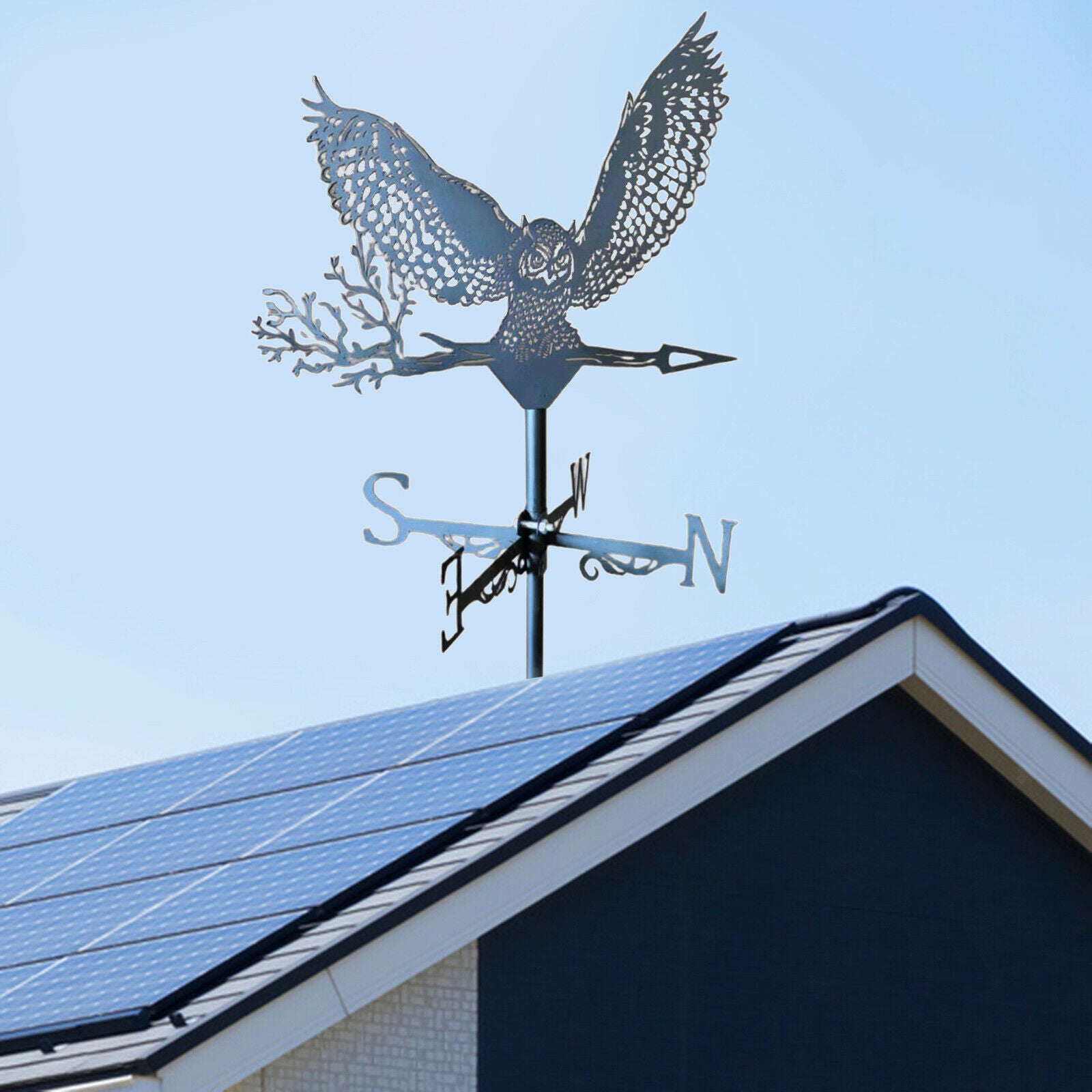Roof Weather Vane Stake Weathervane Outdoor Decor for Garden Yard Patio