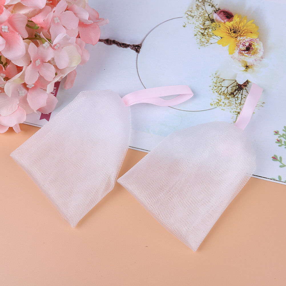 2X Soap foaming net saver bag suds bubbles maker skin care bath bubble mes.l8
