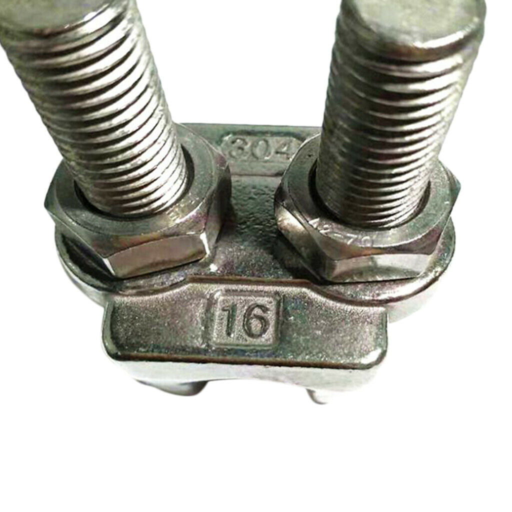 304 Stainless Steel Wire Rope Clip Clamp Saddle Clips U Bolt Fastener 5mm