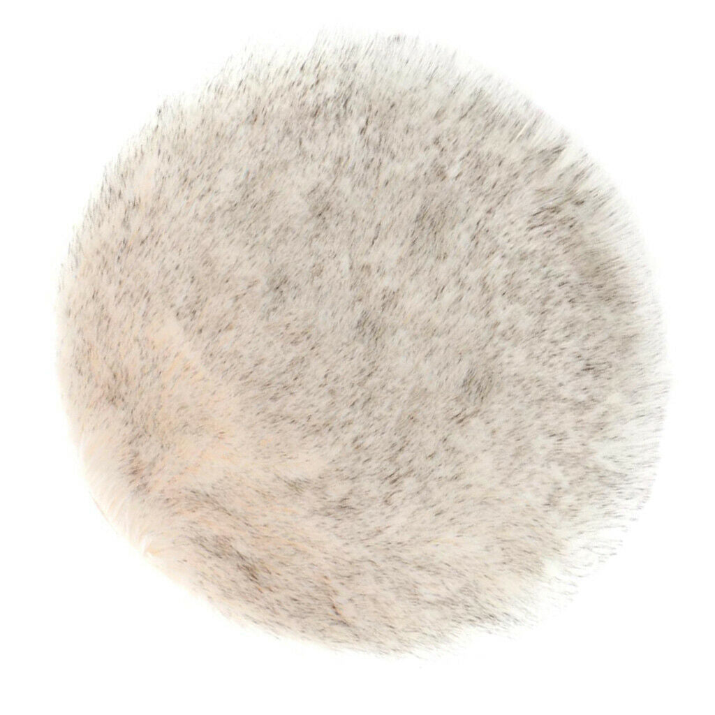 4Pieces Round Shape Fluffy Faux Sheepskin Rugs, Small Faux Fur Area Rug Mat, Car