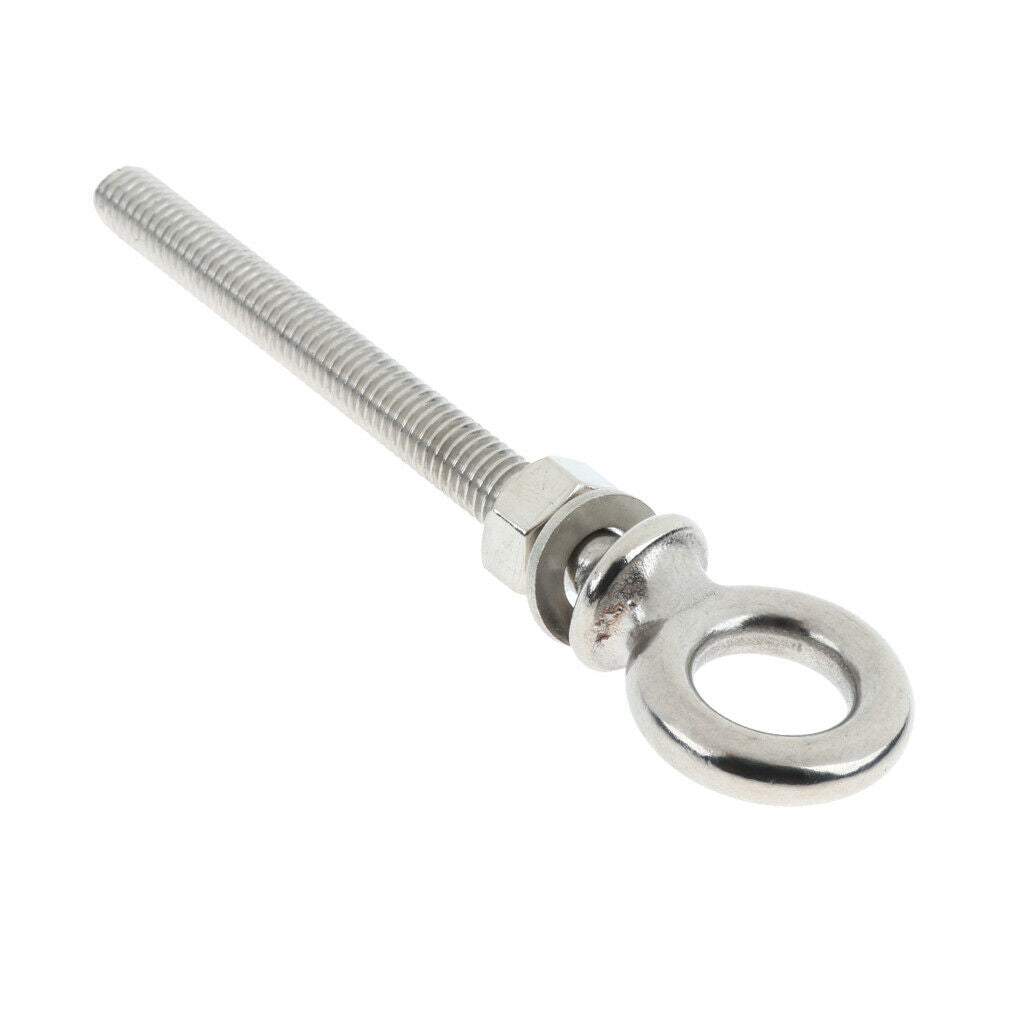 2Pcs M8 80mm Eye Bolt Kit Stainless Steel with Nut and Washer