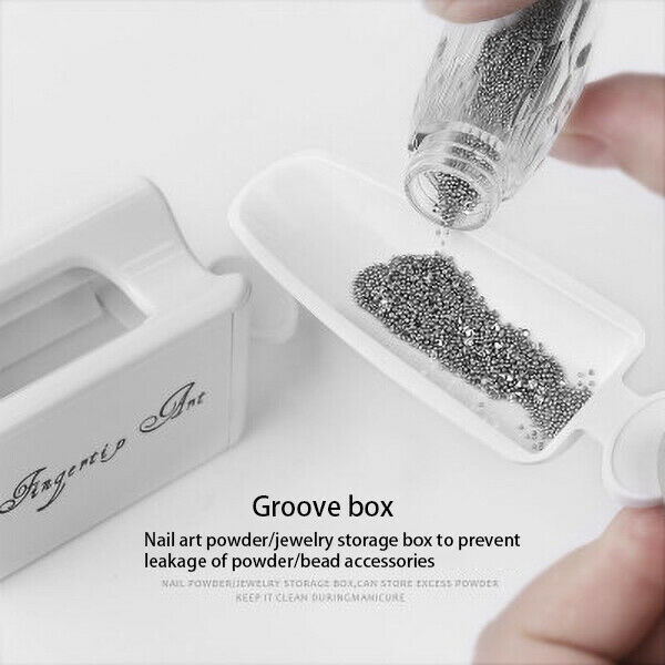 Portable Dipping Powder Recycling Tray Nail Tools Double-Layer Convenient NailK9