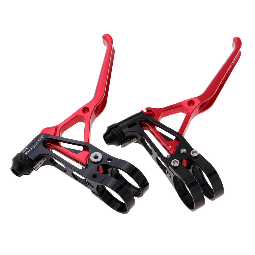 1 Pair Lightweight Bike Handlebar V Brake Levers Hand Brake Levers  Red