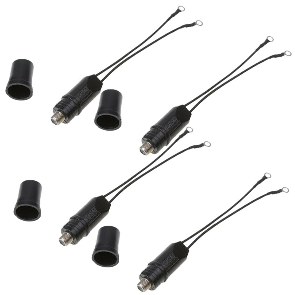 4 Packs TV Antenna 300-75 Ohm Matching Trans-former Balun Adapter VHF/UHF/FM