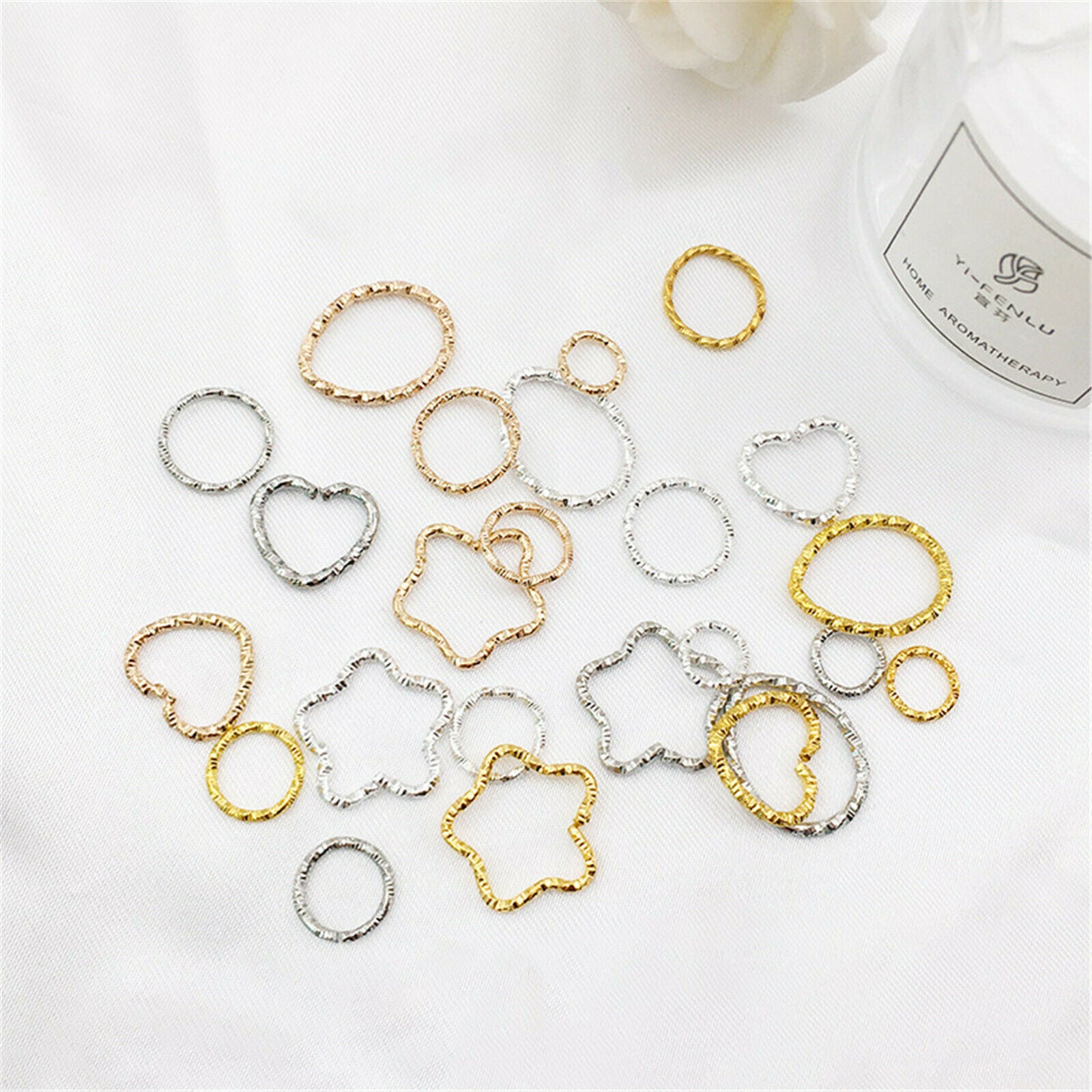 24 Pairs Geometric Hollowed Charms Alloy For Crafts Earring Making Drop Dangles