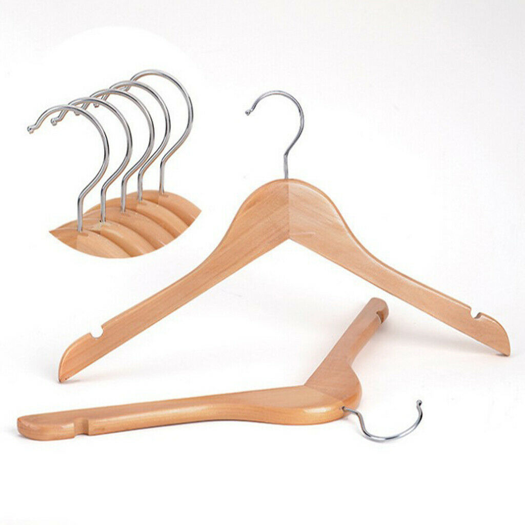 20 Pieces Kids Baby Toddler Wooden Hangers Clothes Coat Hangers Non-slip Bar