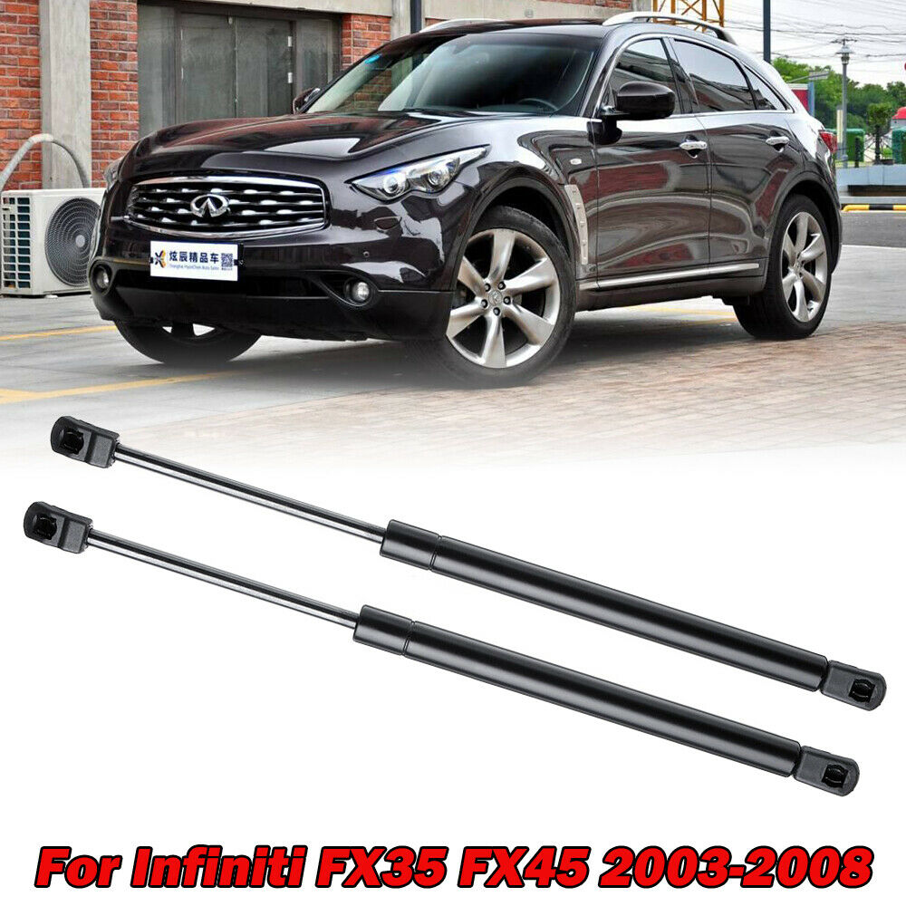 2Pc Set Hood Lift Supports Driver & Passenger Side LH RH for FX35 FX45 2003-2008