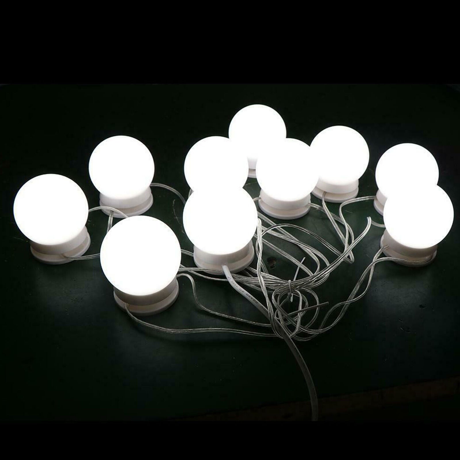 Hollywood Style LED Makeup Vanity Mirror Lights Kit with Dimmable 10 Light Bulbs