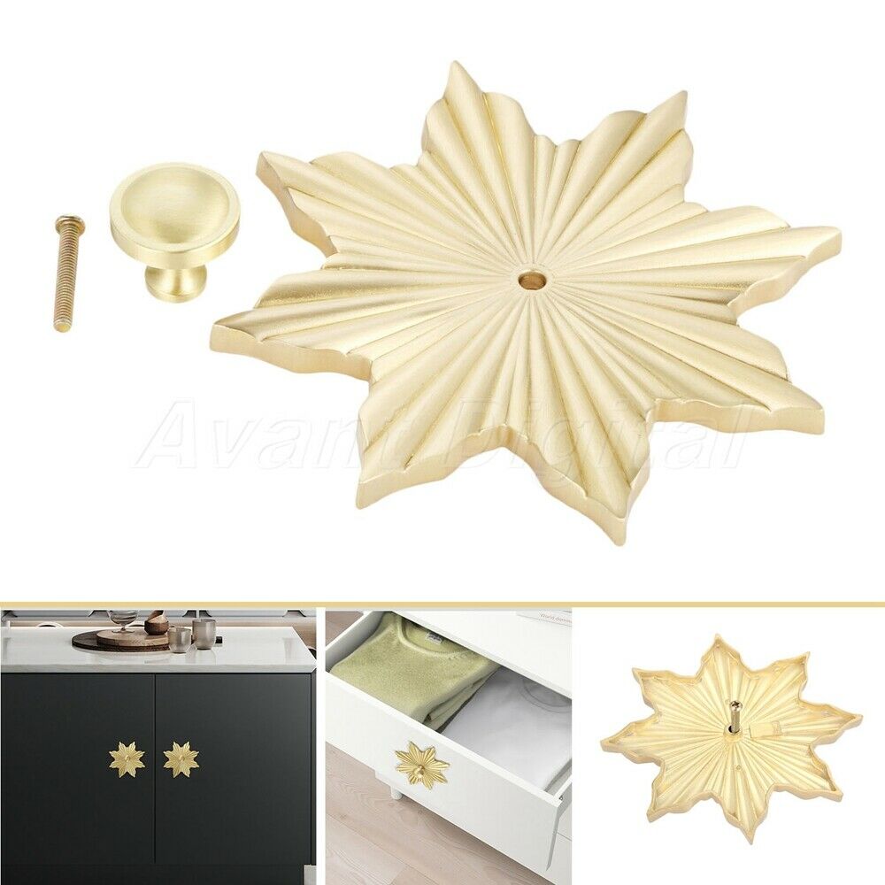 Fashion Golden Door Knob Pull Handles Cupboard Cabinet Drawer Pulls Furniture