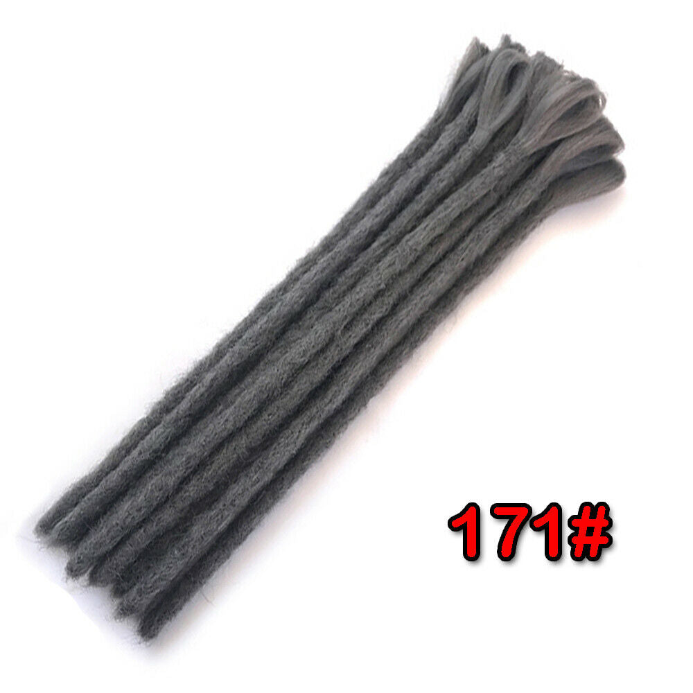 10pcs 12" Men's Dreadlocks 100% Handmade Afro Locs Hippie Dreads Hair Extensions