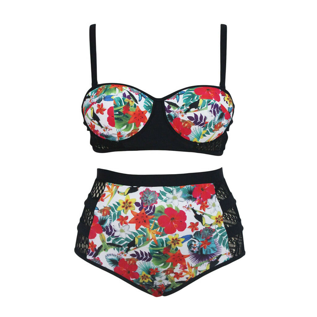 Sexy Women's Swimsuit Swimwear Set Monokini Push up Underwire Bikini XL