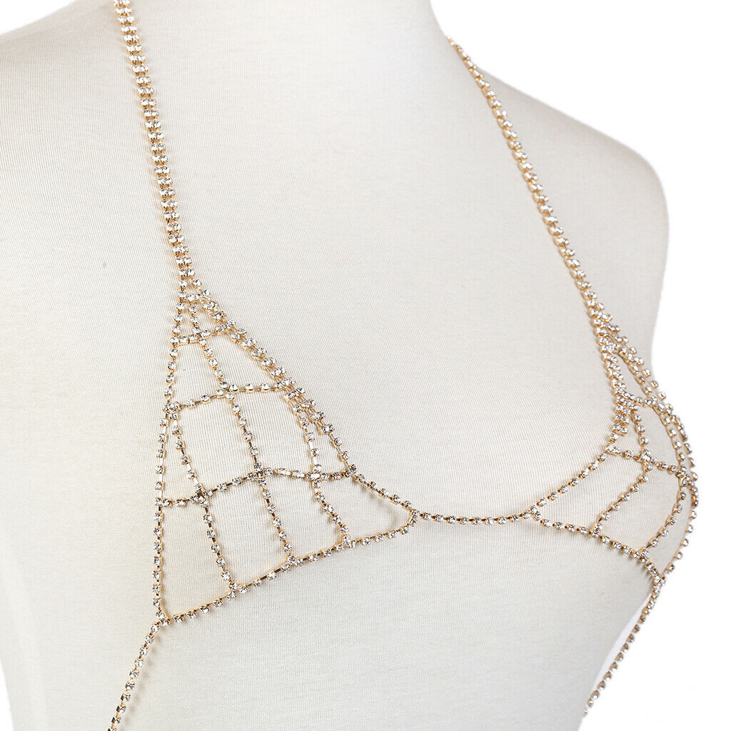 Fashion Women Lady Sexy Rhinestone Beach Bikini Body Chain Jewelry