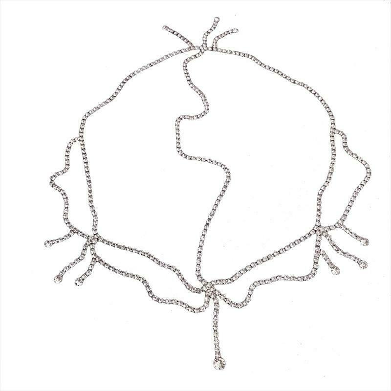 Boho Head Chain Head Chain Jewelry with Rhinestone Elegant Hair Accessories
