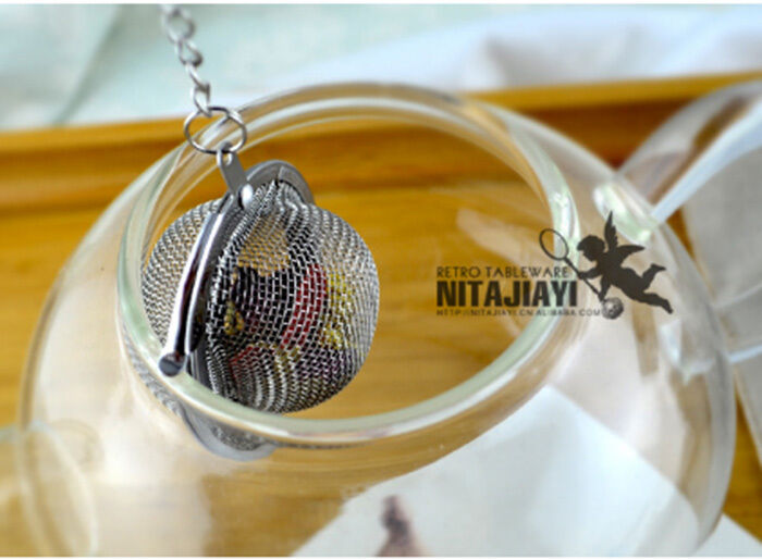 Round Style Aluminum Loose Tea Leaf Strainer Herbal Spice Infuser Filter