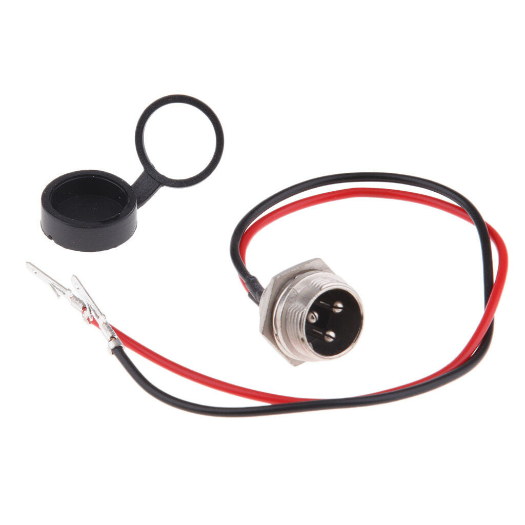 8.3" 3-Pin Male Electric Scooter Bike Battery Charger Male Plug Cable