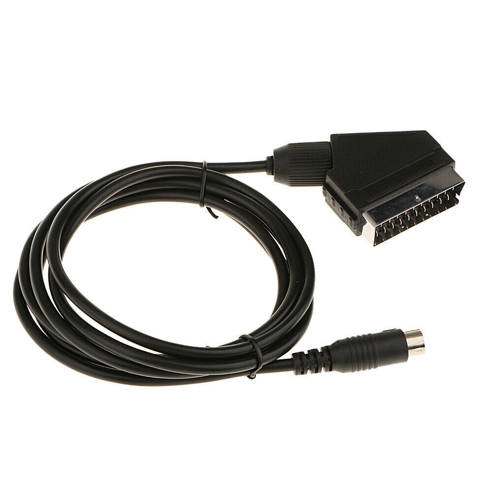 1.8m RGB Scart Cable AV Cord Stereo TV Lead for Sega Saturn   Game Consoles