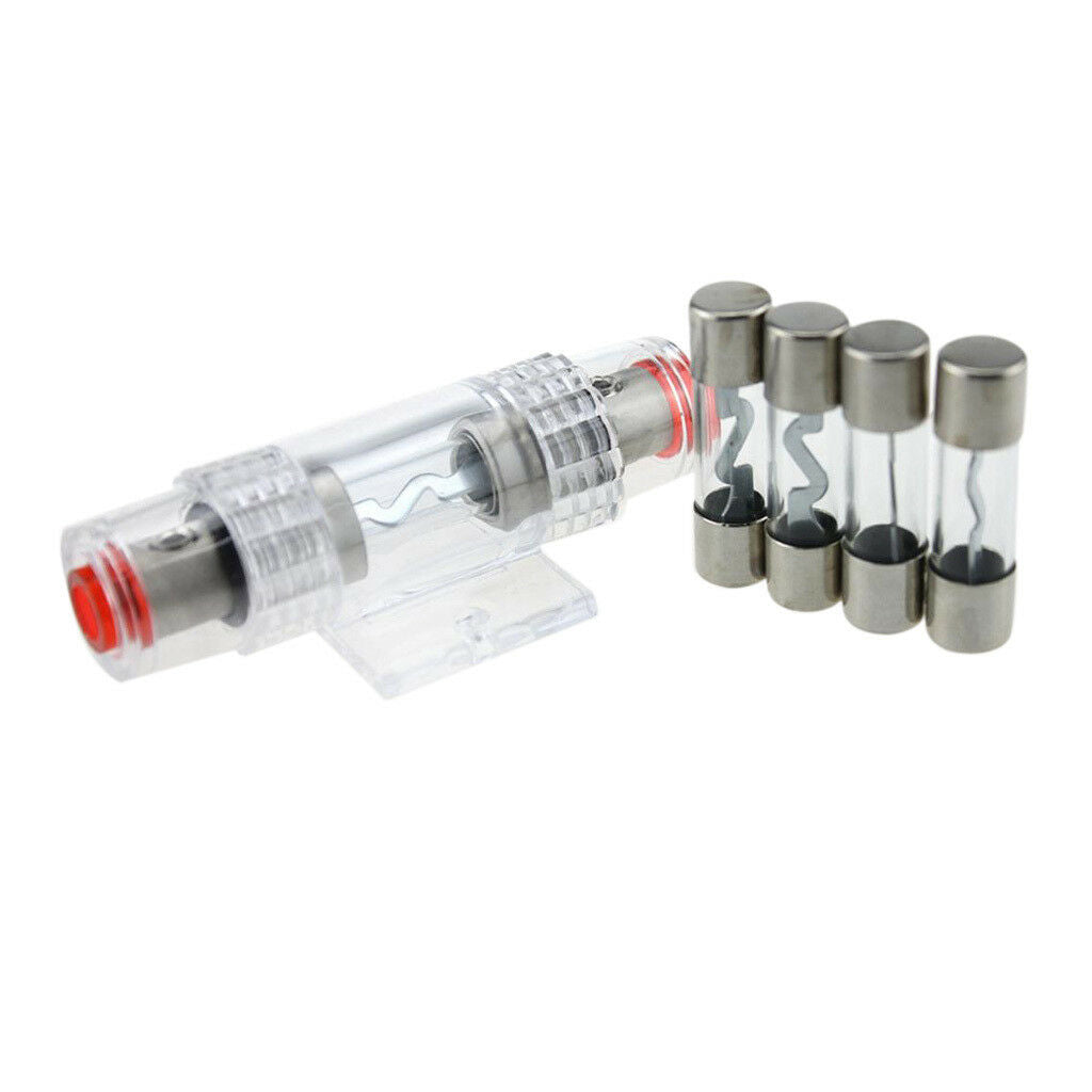 4 Pieces Car Audio Part Electronics 60A AGU Fuses with 4/8 Gauge Fuse Holder