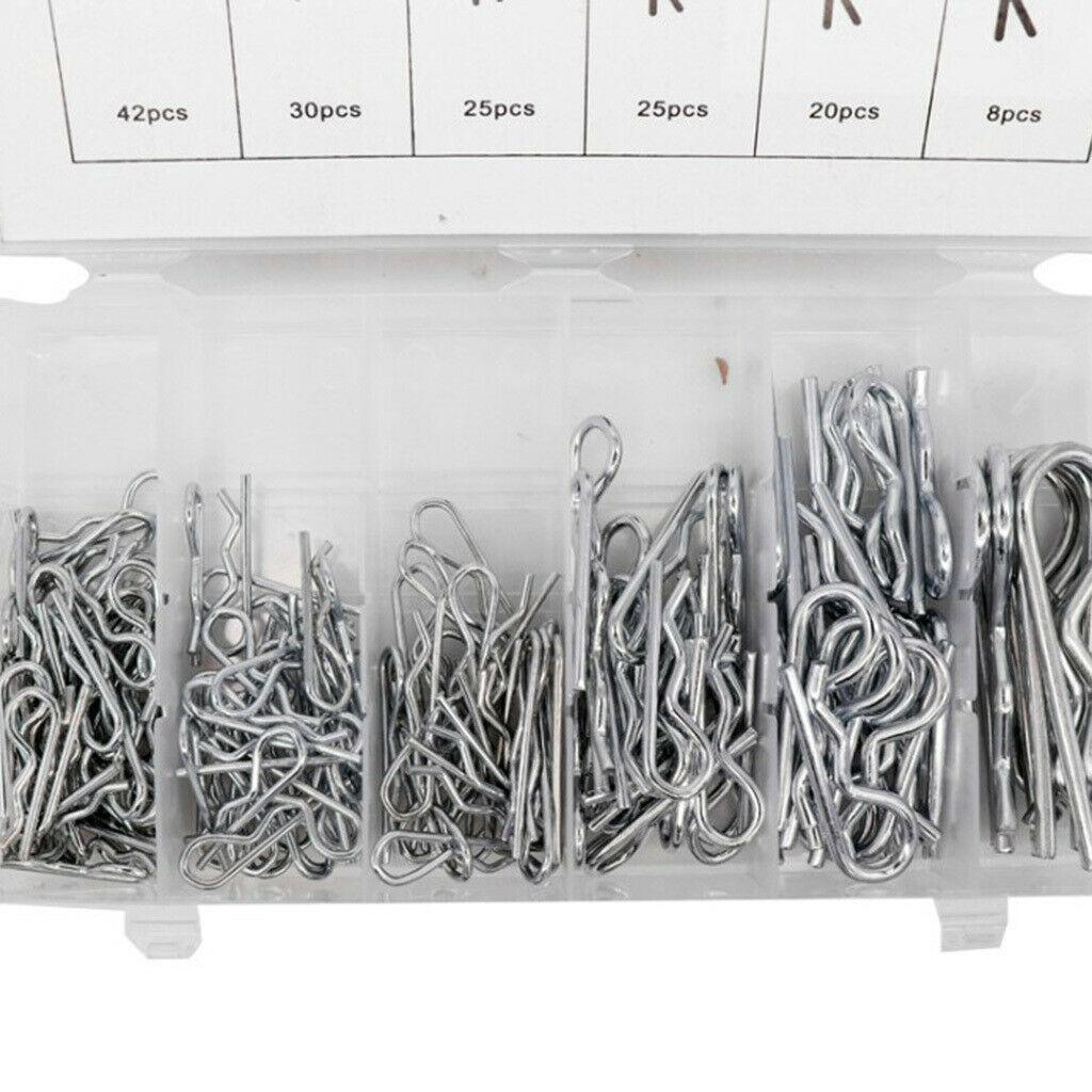 150pcs/box R Type Wave Cotter Pin Spring Pin M2-M8 Retaining Pins w/ Box