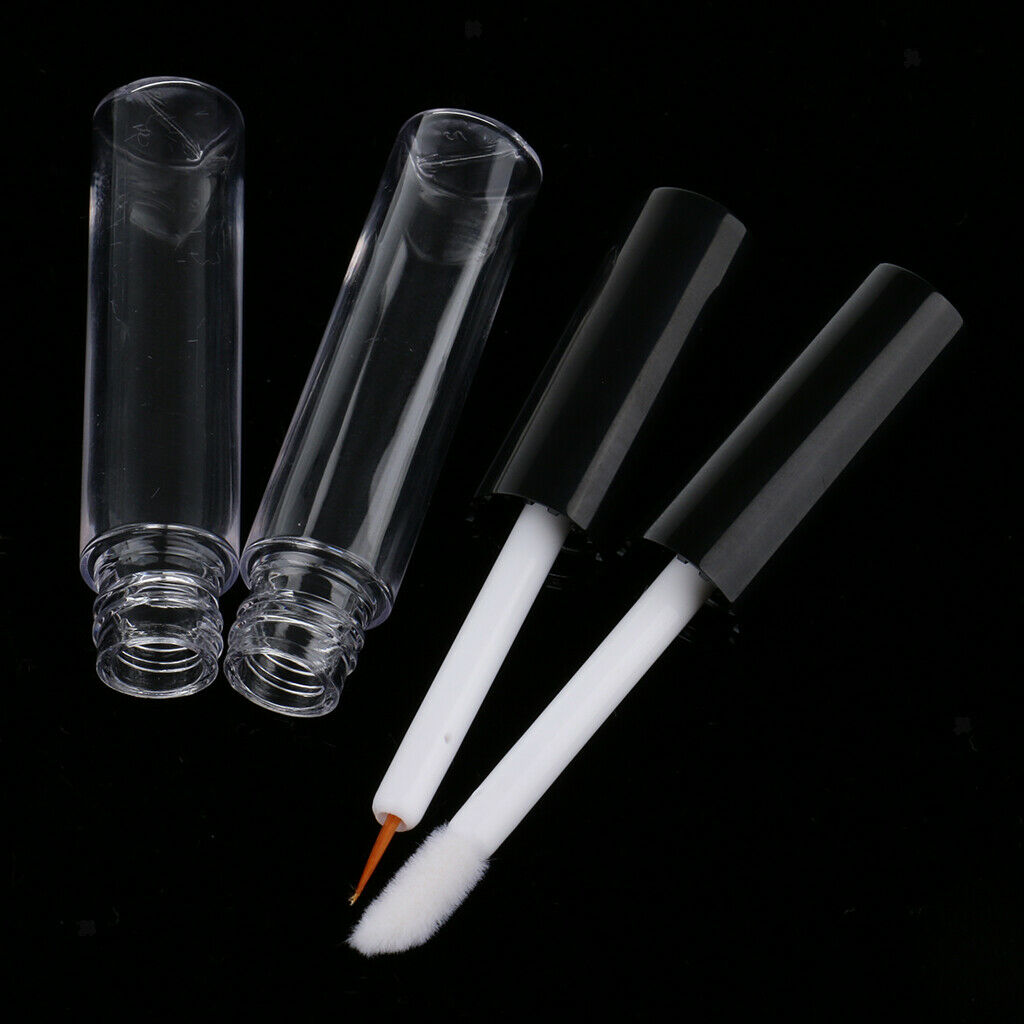 3 Travel Plastic Eyelash Mascara Growth Liquid Lip Stain Eyeliner Tubes 4ml
