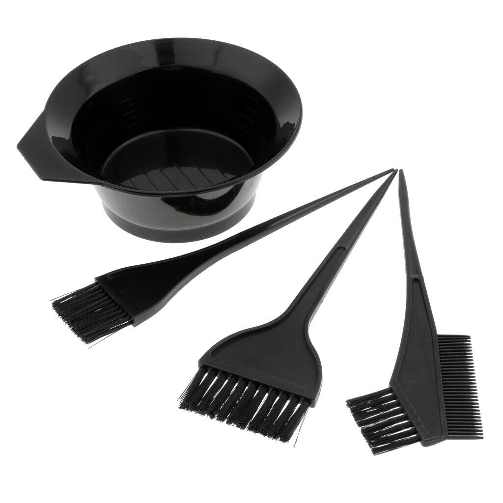 4PCS Salon Hair Dye Coloring Brush Bowl Set Tools w/ 1000pcs Dyeing Paper