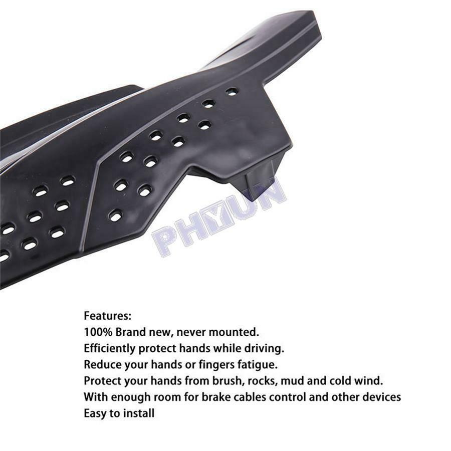 2x Motorcycle ATV Black Hand Guards Handguard Protector 7/8" Handlebar Universal