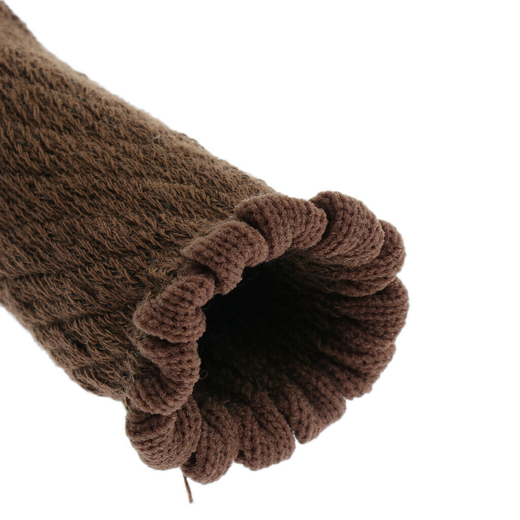 6Colors Woven Cotton 4 Pcs Chair Feet Leg Socks Protector Solid Brown