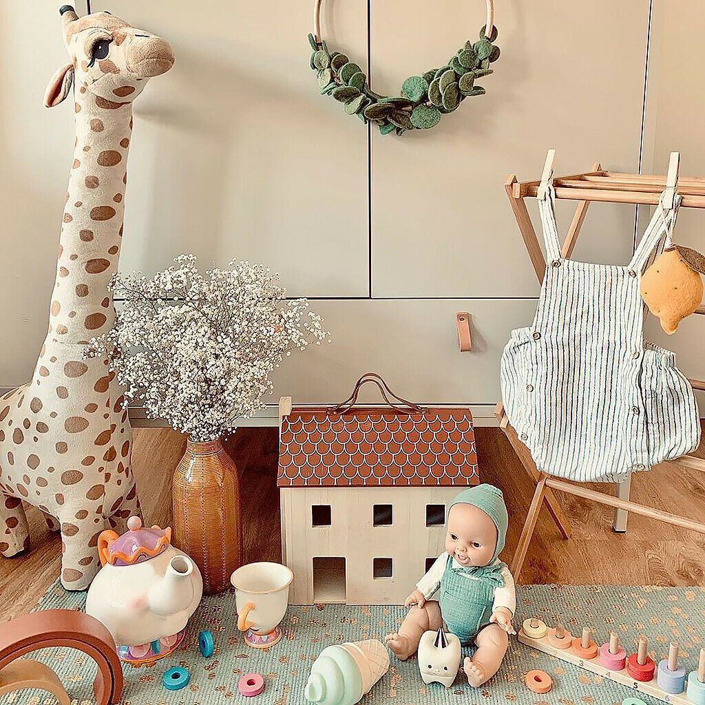 Plush Giraffe Stuffed Jungle Animal Playroom Decoration Baby Accompany 40cm