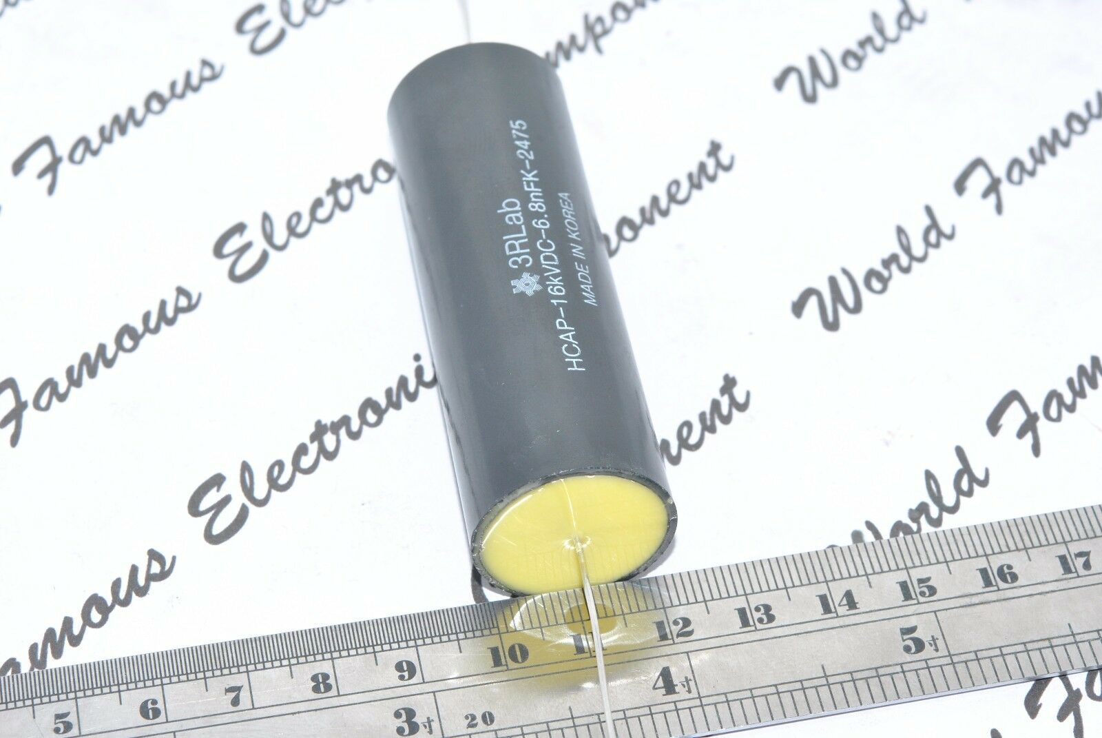 1pcs - 3RLab HCAP 6800p (6800pF 6,8nF) 16000V (16KV) 10% Axial Capacitor