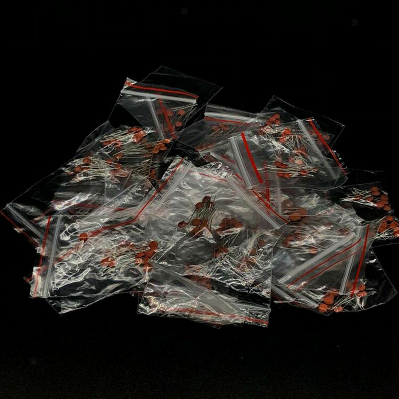 7 Values Metal Film Resistors Assortment LED Diodes Capacitor Transistor Pack