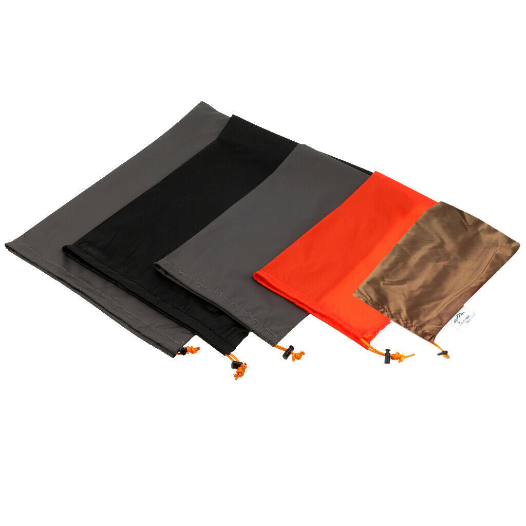 5pcs Waterproof Drawstring Storage Bag Nylon Folding Portable for Travel