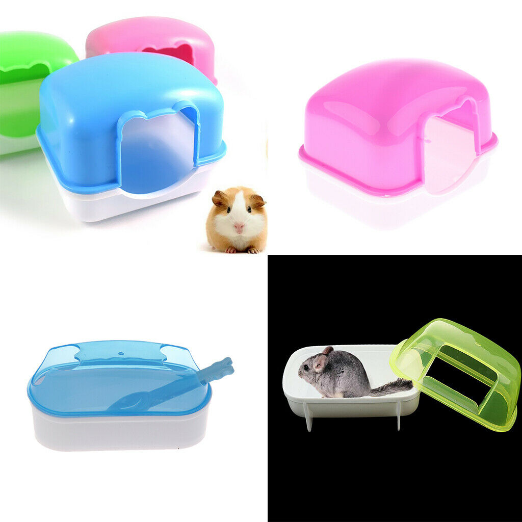 2x Hamster Bathroom Bath Sand Bath Room Sauna Toilet Bathtub Critter Bath,Random