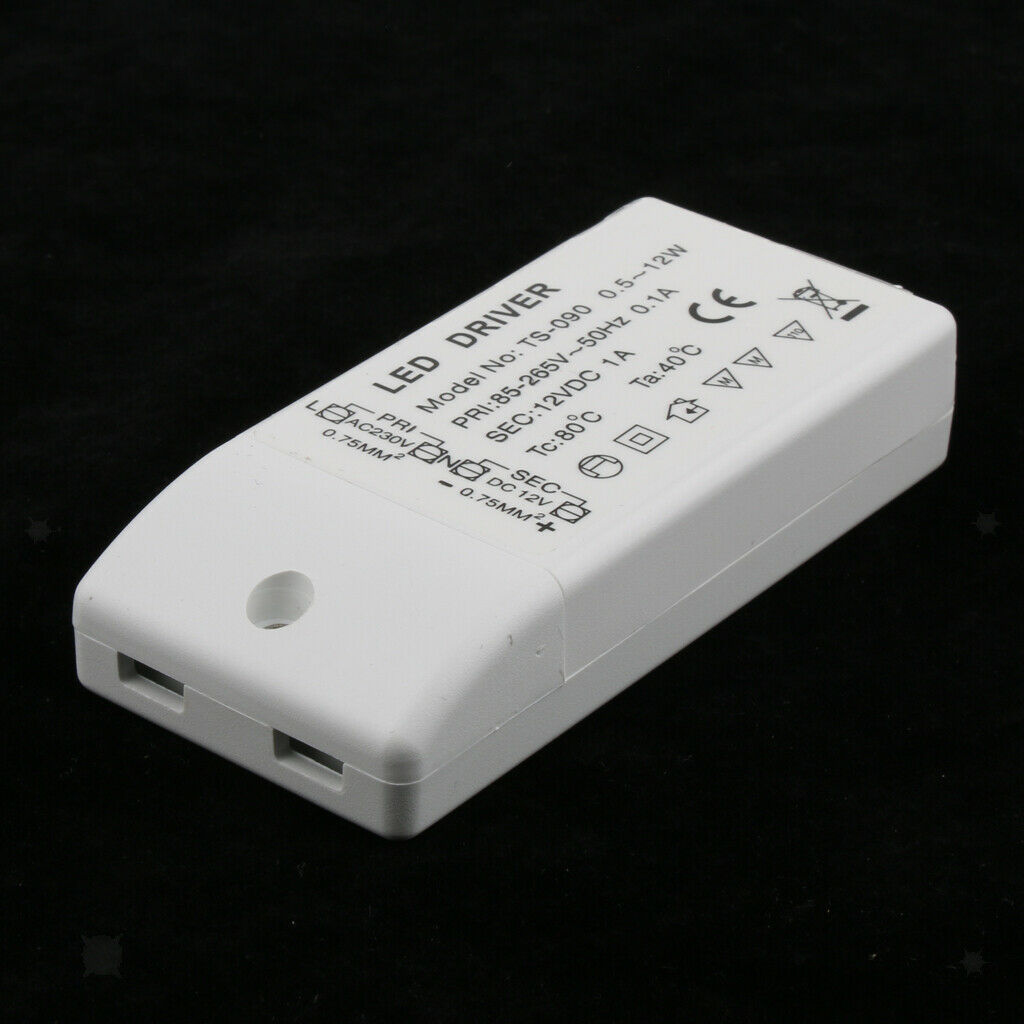 12W LED Light Lamp Driver Transformer Power Supply AC 85-265V to DC 12V 1A