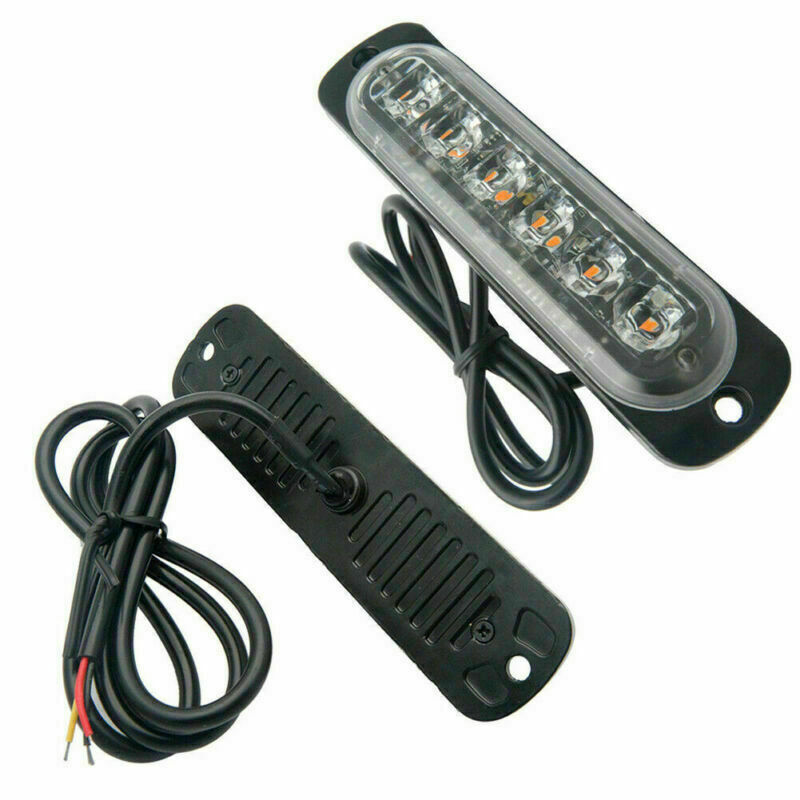 4Pcs Car Tow Truck Strobe 6 LED Light Emergency Hazard Flashing Warning Lights