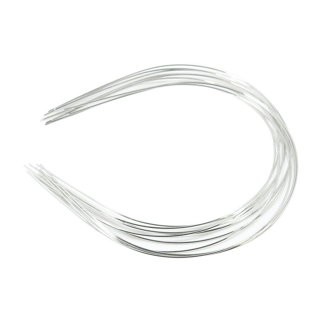 10Pcs Stainless Wire Metal Headband DIY Hair Band Hoop No Teeth 1.2mm