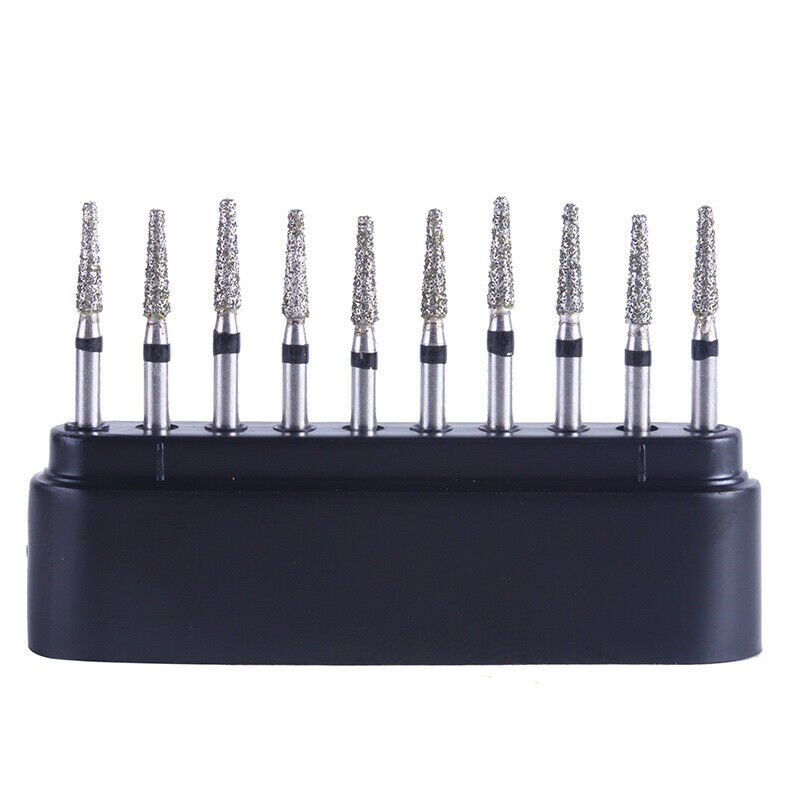 20X Dental High Speed Super Coarse Diamond Burs Cone Taper Flat Head TF-21S