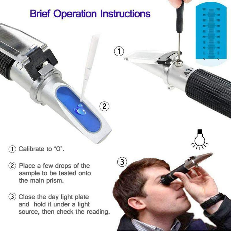 Salinity Refractometer For Seawater And Marine Fishkeeping Aquarium 0-100 Ppt D1