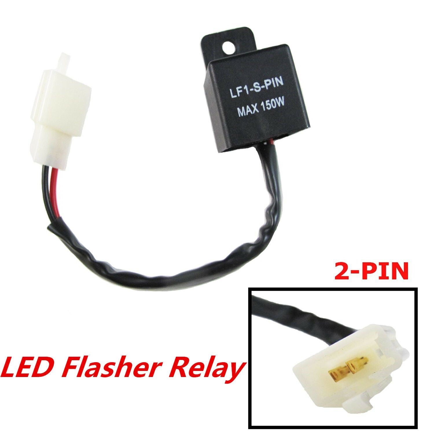 Electronic LED Flasher Blinker Relay 2 Pin Motorcycle Turn Signal Light Flasher