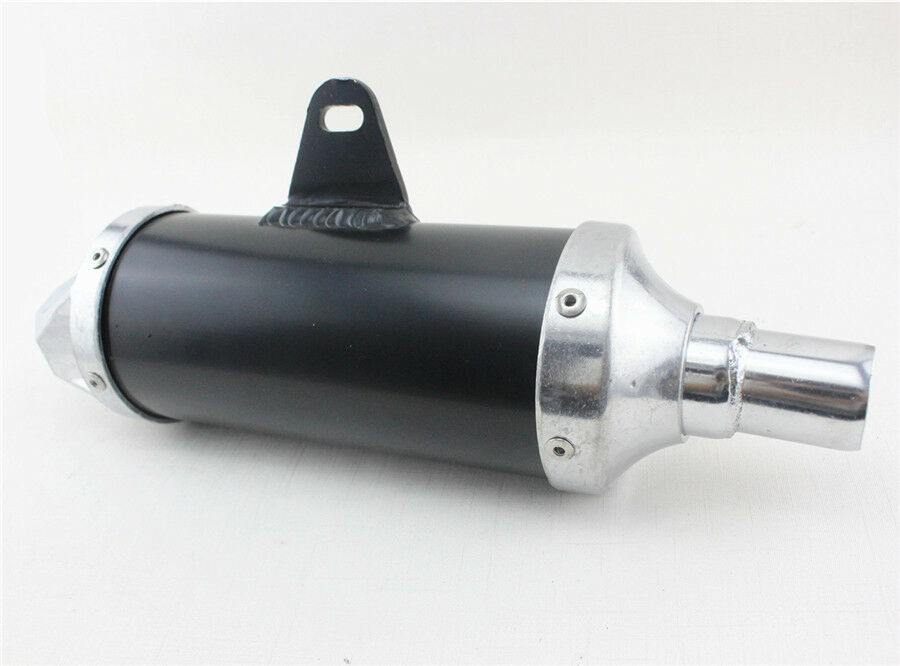 1x Black 28mm Universal Exhaust Muffler Pipe For 50cc-150cc Motorcycle ATV Quad