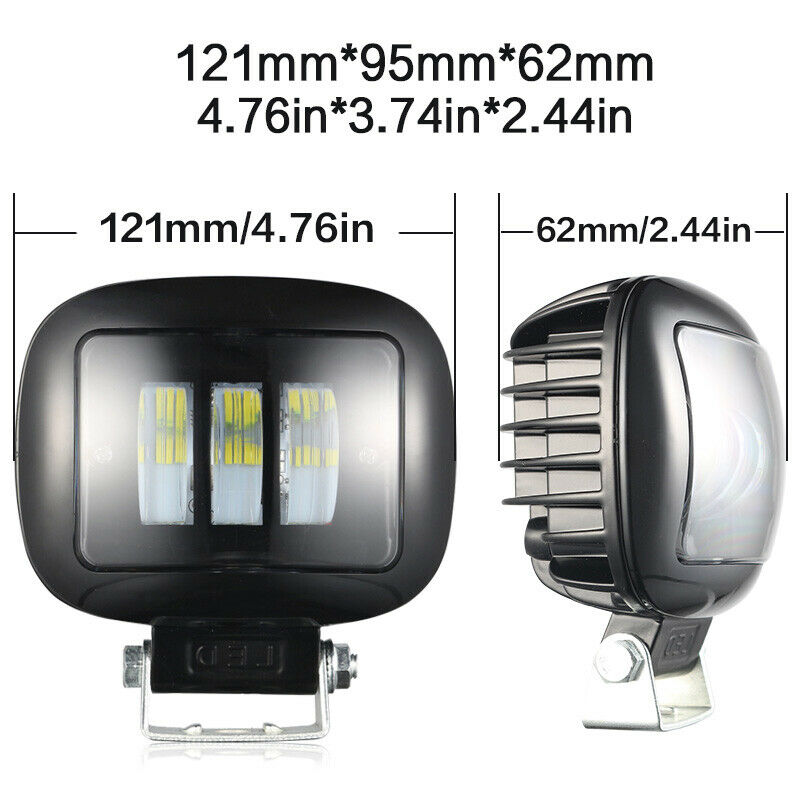 30W led Car Geadlight Fog Square Light for Auto Off Road 4x4 for Jeep SUVBDAU