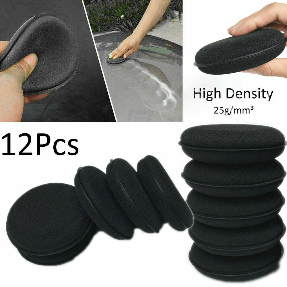 12x Microfiber Foam Sponges Polish Wax Applicator Pads Car Home Cleaning Tools