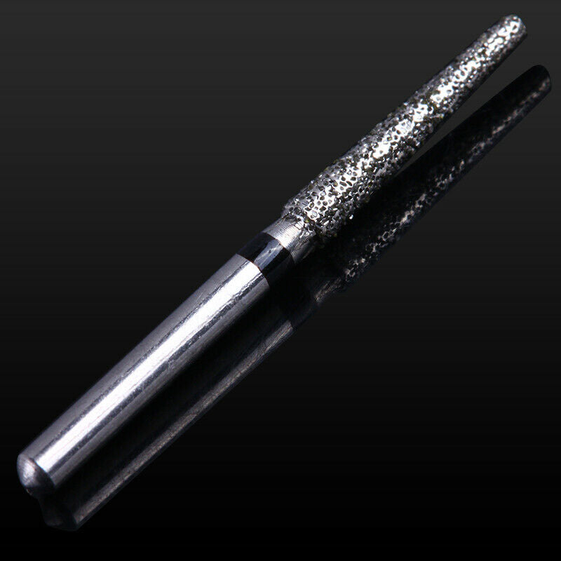 100X Dental High Speed Super Coarse Diamond Burs Cone Taper Flat Head TF-13S