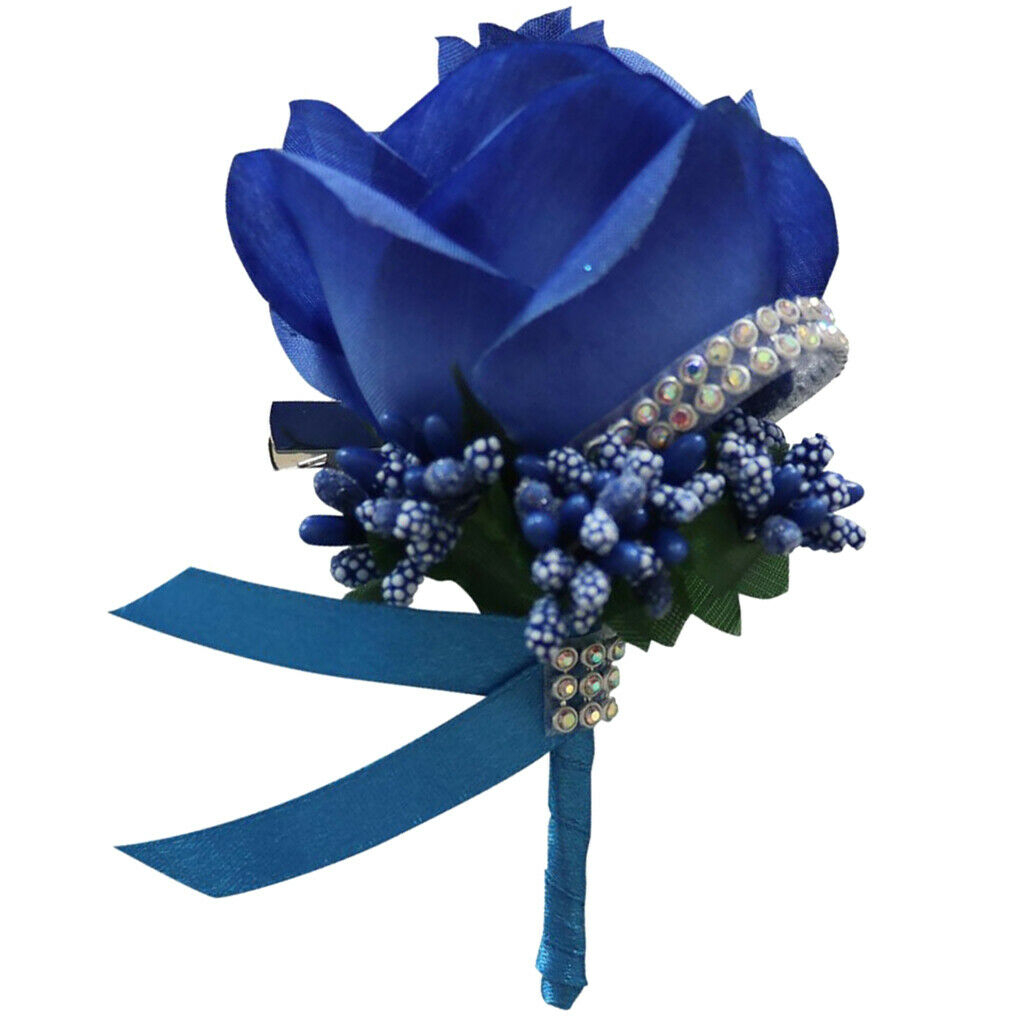 6 Pieces/lot Groom Boutonniere Wedding Silk Rose (5cm) Flowers Accessories Prom
