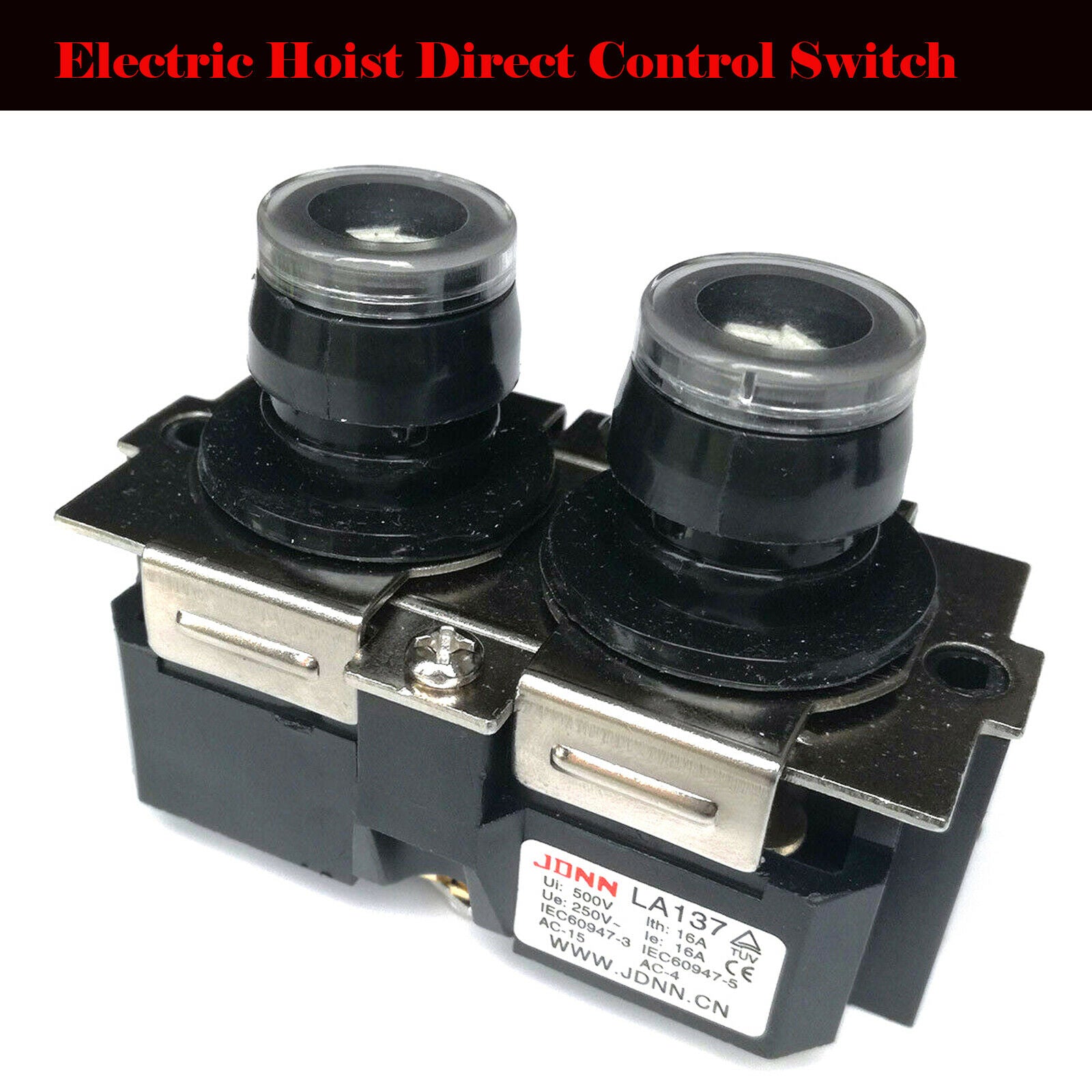 LA137-A 220V 16A Waterproof Up Down Push Button Switch for Electric Crane Hoist