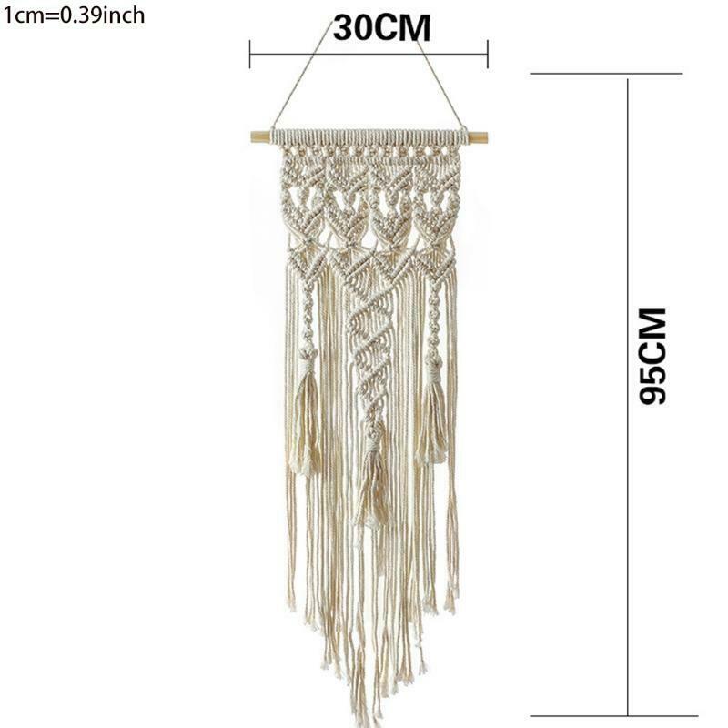 Boho Handwoven Tassel Macrame Wall Hanging Tapestry Ethnic Braided Home Decor