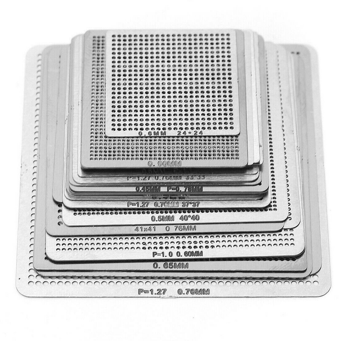 27x Reballing Rework Net Universal Stencil Directly Heat Set Fit For BGA IC