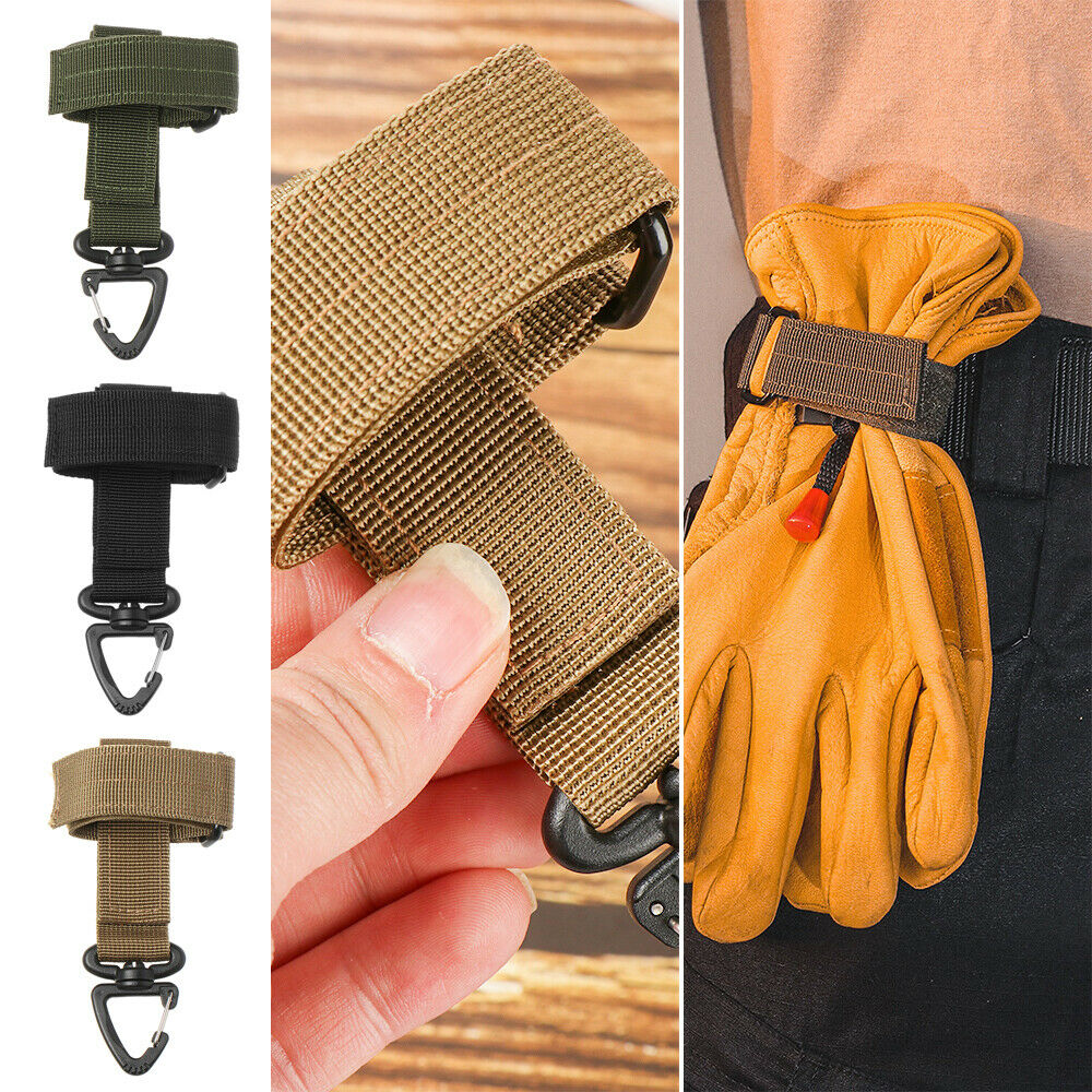 Outdoor Adjustable Safety Nylon Hanging Buckle Glove Hook Rope Storage Climbing
