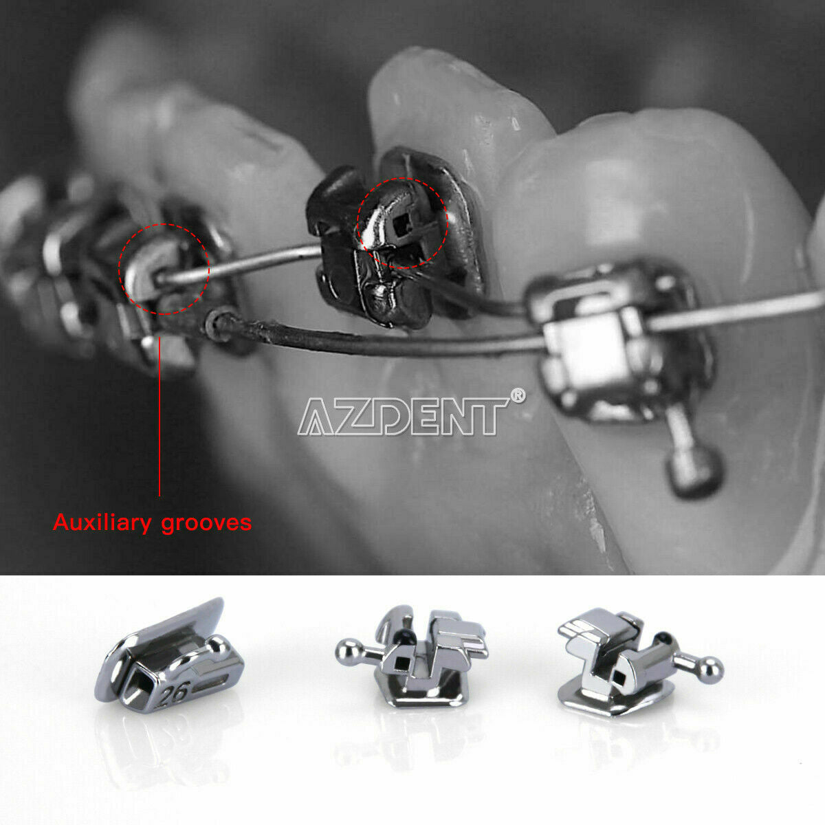 Passive Self Ligating Orthodontic Brackets Dental Roth 0.022"3 4 5 Hooks AZDENT