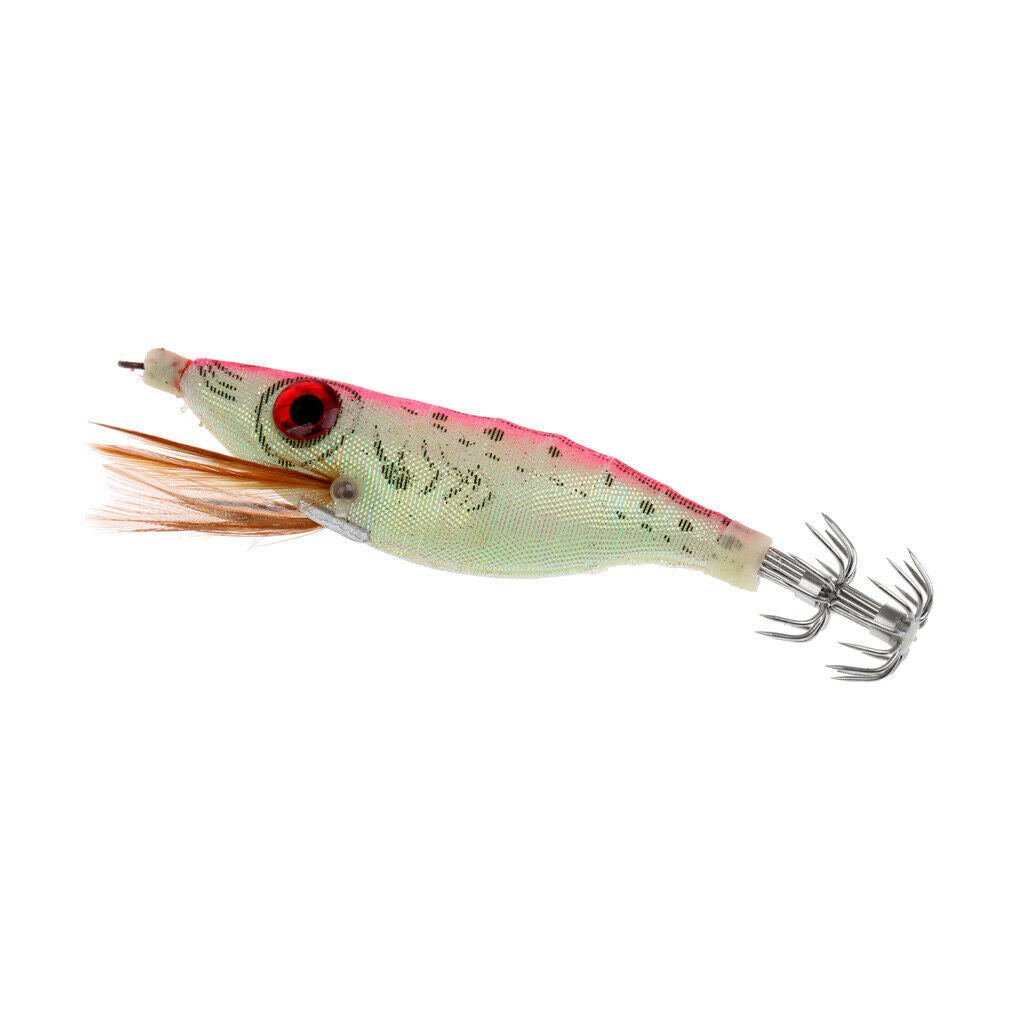 2pcs 10cm Shrimp Bait Lures Fishing Lure Squid Jig Snakehead Tackle Pink